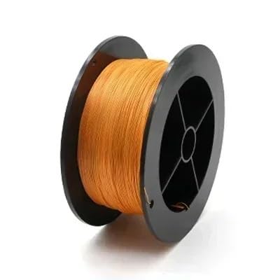 ZGYDNM 1 Rolle UL1423 PTFE-Draht 38/36/34/30/28/26/24 AWG versilbertes Kupfer-Hochtemperatur-Elektronik-Einkern-Mikro-Dünnkabel(Orange,1 ROLL WITH 1 REEL_30AWG X 305M) von ZGYDNM