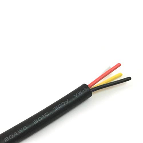 ZGYDNM PVC-Elektronikdraht DC-Kopf-Stromanschlusskabel UL2464 24awg 2 3 4-adriger mehradriger Draht Schreibtischlampe Doppelstecker-Netzkabel(5 m,24AWG 3 core) von ZGYDNM