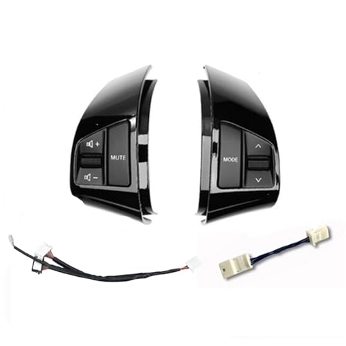 Lenkradtastenschalter Für Hyundai Für Elantra HD 2008-2010 Multifunktions-Lenkradtasten Bluetooth Audio Lautstärke Musiksteuerung Schalter Schalter Lenkradsteuerung(Piano black- 6keys) von ZHANFEIS