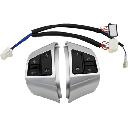 Lenkradtastenschalter Für Hyundai Für Elantra HD 2008-2010 Multifunktions-Lenkradtasten Bluetooth Audio Lautstärke Musiksteuerung Schalter Schalter Lenkradsteuerung(Silver- 8 keys) von ZHANFEIS