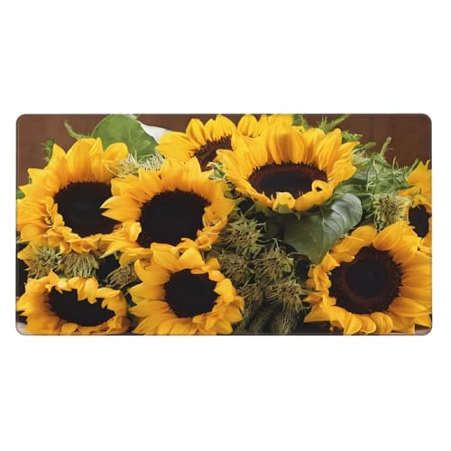 Mauspad mit Sonnenblumen-Motiv, 40,1 x 74,9 cm, großes Gaming-Mauspad, rutschfestes Zubehör für Computer, Laptop, Büro, Zuhause von ZHANLEI