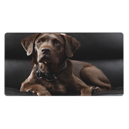 Mauspad mit braunem Labrador Retriever, bedruckt, 40,1 x 74,9 cm, Gaming-Mauspad, rutschfestes Zubehör für Computer, Laptop, Büro, Zuhause von ZHANLEI