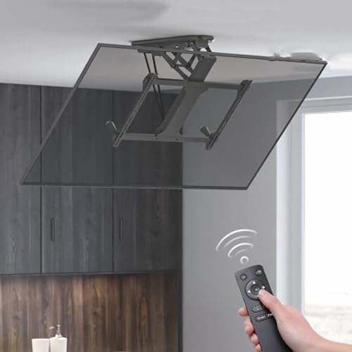 ZHANQUAND Motorisierte TV-Halterung – verstellbare Decken-TV-Halterung, 0–75 ° nach unten klappbar, ± 90 ° links/rechts drehbar, elektrischer TV-Heber, TV-Wandhalterungen und neigbare Halterungen ZHANQUAND Motorisierte TV-Halterung – verstellbare Decken-TV-Halterung, 0–75 ° nach unten klappbar, ± 90 ° links/rechts drehbar, elektrischer TV-Heber, TV-Wandhalterungen und neigbare Halterungen von ZHANQUAND