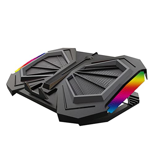 Gaming Laptop Kühlerlüfter 4 Höhen Verstellbare Notebook Kühlbasis USB Betriebener RGB Lüfter Kühlkörper Für 11–16 Zoll von ZHAPEG