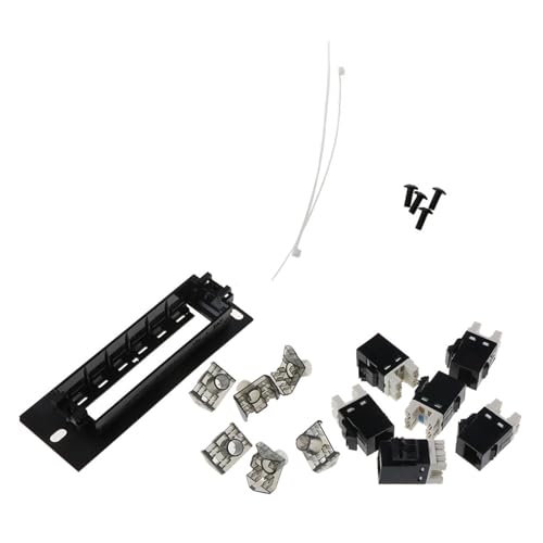 ZHAPEG CAT6 6-Port Patchpanel RJ45-Netzwerkkabeladapter Ethernet Verteilerrahmen Wandmontage Oder Rackmontage von ZHAPEG