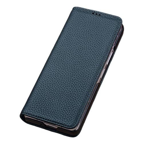 Schutzhülle für Samsung Galaxy Z Fold 6, luxuriöses Echtleder, Magnetverschluss, Klapphülle mit weichem Mikrofaserfutter, TPU-Softshell für Samsung Galaxy Z Fold 6, I von ZHAYLA