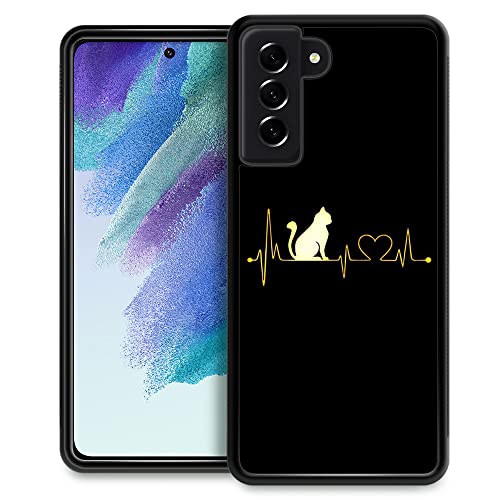 ZHEGAILIAN Schutzhülle kompatibel mit Samsung Galaxy S23, Katzenherzschlag Galaxy S23 für Mädchen, rutschfest, weiches TPU, stoßfest, kompatibel mit Samsung Galaxy S23 15,5 cm (6,1 Zoll) von ZHEGAILIAN