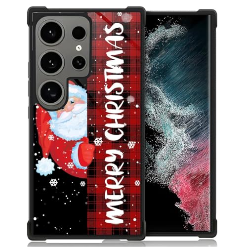 ZHEGAILIAN Kompatibel mit Samsung Galaxy S24 Ultra, Frohe Weihnachten, Weihnachtsmann-Schutzhülle für Samsung Galaxy S24 Ultra, rutschfester Fallschutz, weiches TPU-Stoßdämpfer, Weihnachtsschutzhülle von ZHEGAILIAN