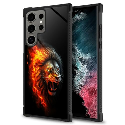 ZHEGAILIAN Kompatibel mit Samsung Galaxy S24 Ultra Hülle, Burning Cool Lion Galaxy S24 Ultra Hüllen für Männer und Jungen, Fallschutz mit weichem TPU-Stoßfänger für Samsung Galaxy S24 Ultra Hülle 17,5 von ZHEGAILIAN