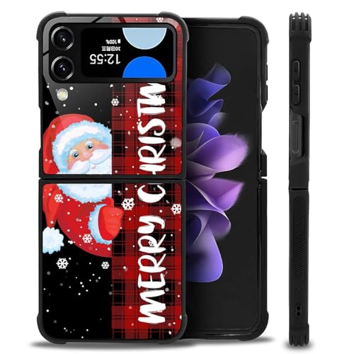 ZHEGAILIAN Kompatibel mit Samsung Galaxy Z Flip 4 5G, Weihnachtsmann-Schutzhülle für Samsung Galaxy Z Flip 4 5G, rutschfester Schutz, weicher TPU-Bumper für Samsung Galaxy Z Flip 4 5G von ZHEGAILIAN