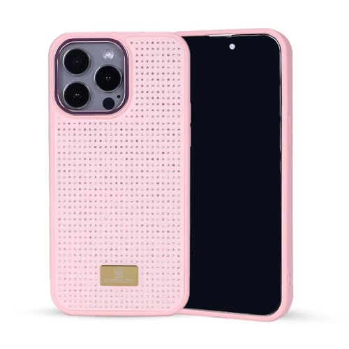 ZHEGAILIAN Schutzhülle für iPhone 16 Pro Max, militärischer Schutz, rundum stoßfeste Ecken, glitzernde Diamanten, Handyhülle für iPhone 16 Pro Max, Rosa von ZHEGAILIAN