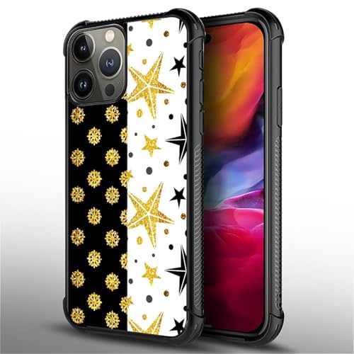 ZHEGAILIAN Schutzhülle kompatibel mit iPhone 15 Pro, glitzernde Schneeflocken-Schutzhülle für iPhone 15 Pro, für Jungen, Männer, Mädchen, Frauen, Muster, kratzfest, organisches Glas, für iPhone 15 Pro von ZHEGAILIAN