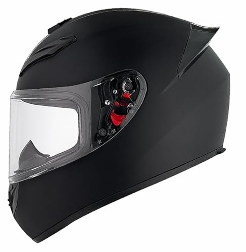 Motorradhelm, Integralhelm, Hochklappbarer Modularhelm Mit Doppelter Sonnenblende, DOT/ECE-Zertifizierter Motorrad-Moped-Straßenrad-Rennhelm C,XXL=63-64CM von ZHGAXING