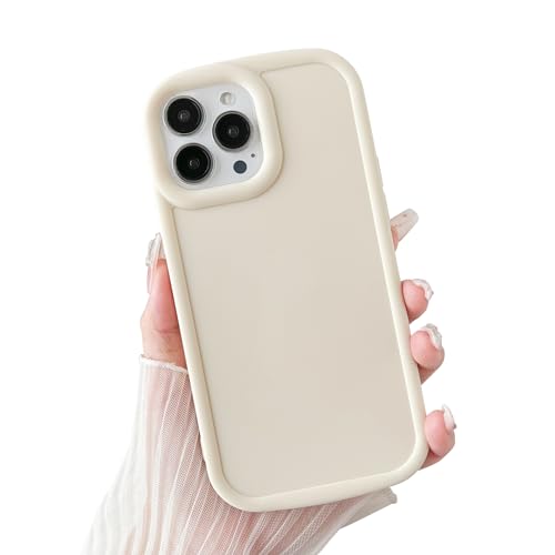 ZHOGTNEG Kompatibel mit iPhone 12 Hülle, Flüssiggummi Silikon, 3D Stoßfester Schutz für Kamera und Kanten, Weich und niedlich, Mehrere Farben für Mädchen, Jungen - Weiß von ZHOGTNEG