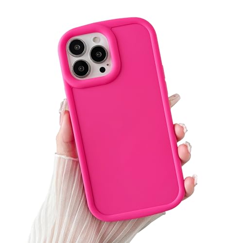ZHOGTNEG Kompatibel mit iPhone 15 Hülle, Flüssiggummi Silikon, 3D Stoßfester Schutz für Kamera und Kanten, Weich und niedlich, Mehrere Farben für Mädchen, Jungen - Rot von ZHOGTNEG