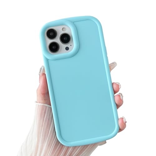 ZHOGTNEG Kompatibel mit iPhone 15 Plus Hülle, Flüssiggummi Silikon, 3D Stoßfester Schutz für Kamera und Kanten, Weich und niedlich, Mehrere Farben für Mädchen, Jungen - Blau von ZHOGTNEG