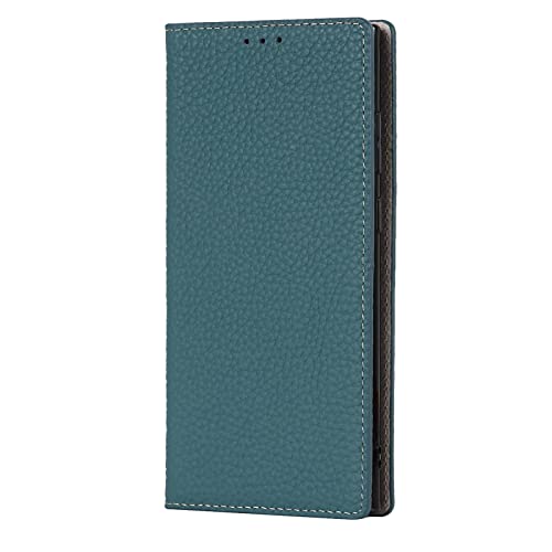 ZHSHJI Schutzhülle für Samsung Galaxy S22/S22 Plus/S22 Ultra, Brieftaschen-Schutzhülle, echtes Leder, mit Kartenhalter, Ständer, Folio-Schutzhülle (Blau, S22Plus6.6) von ZHSHJI