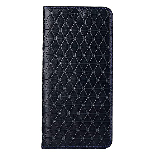 ZHSHJI Schutzhülle für Samsung Galaxy S24, S24 Plus, S24 Ultra, echtes Leder, Kartenhalter, Ständer, magnetisch, Klappetui, mit stoßfester TPU-Handyhülle (Blau, forS24) von ZHSHJI