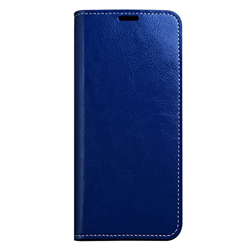 ZHSHJI Schutzhülle für iPhone 15 Pro Max/15 Plus/15 Pro/15, luxuriöses Echtleder, Klapphülle mit Kartenfächern, Ständer, stoßfeste Schutzhülle (Blau, für iPhone 15) von ZHSHJI