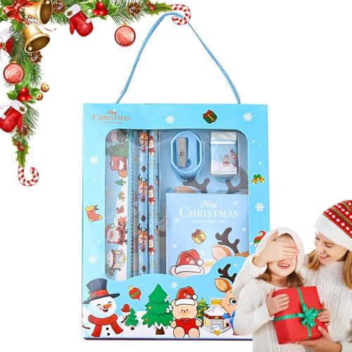 ZHUMCCY Weihnachts-Briefpapier-Sets für Kinder,Weihnachts-Schul-Briefpapier-Set | Studenten-Weihnachtsbriefpapier-Set mit 6 Stück | Mehrfarbige Weihnachtsgeschenke für die Schule, niedliche von ZHUMCCY