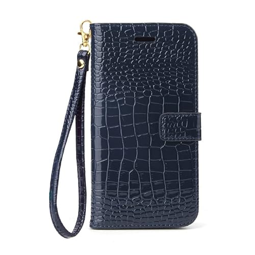 ZHUOMO Lederhülle für iPhone 15 Pro Max/15 Plus/15 Pro/15, Brieftaschen-Klapphülle, Standfunktion, Handgelenkband, Fallschutz (38,1 cm, 15,4 cm, Blau) von ZHUOMO