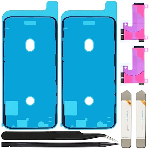 ZHUROUPU 7Pcs Schwarz Kleber Adhesive Ersatz für iPhone 11 Pro, wasserdichte Folie Klebefolie LCD Display Adhesive Sticker & Akku Adhesive Sticker .inkl Werkzeug (5,8 Zoll/Schwarz) von ZHUROUPU