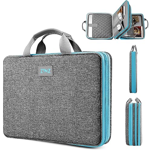 ZINZ Schlanke und Erweiterbare Laptop Tasche 13 13.3 13.6 14 Zoll Hülle Langlebige Recycelte Aktentasche für MacBook Air/Pro 13-14 M1 M2 M3 2021-2023 Pro/Max,13.5 Surface Laptop 4/3,L02G02 von ZINZ