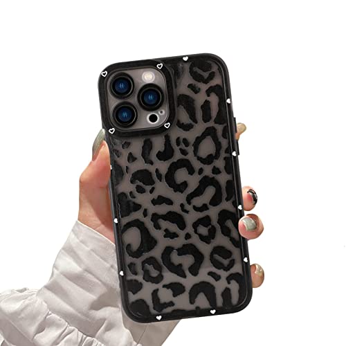 ZIYE iPhone 13 Pro Max Hülle Schwarz Leopard Muster Klar Handyhülle mit Kameraschutz Silikon TPU Handy Schutzhülle Gepard Design Hüllen Kompatibel mit iPhone 13 Pro Max 6,7 Zoll von ZIYE