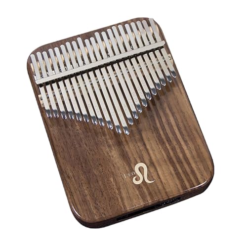 Kalimba-Daumenklavier mit 21 Tasten – Zodiac Sign-Serie, Carlimba-Tasteninstrument im schwarzen Walnuss-Box-Stil for Erwachsene, Anfänger und Kinder(Leo) von ZJIANHON