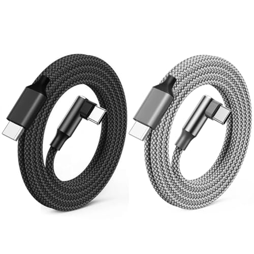 USB C auf USB C Kabel 100W 2Pack 0.9M/3FT USB C Kabel PD Schnellladekabel USB Typ C Ladekabel Nylon Geflochten USB-C Ladegerät für iPhone 15 Pro Max Samsung Galaxy S24 iPad Pro MacBook Pixel Switch von ZJXD