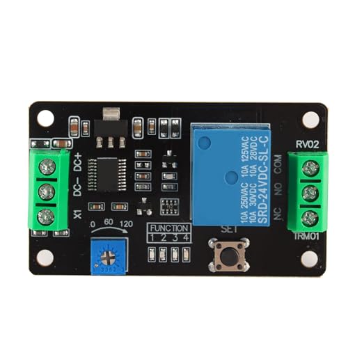 12V-Relais, DC Talk Super 555 Timer DC 5V 12V Zeitschaltuhr mit Einstellbarer Zeitschaltuhr für Smart Home, Automatische Steuerung (DC24V) von ZJchao