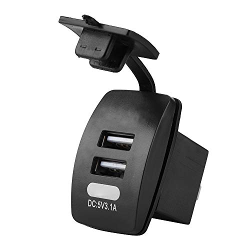 Autoladegerät, ABS mit 5A-Sicherung, Zigarettenanzünder-Adapter, Autoladegerät USB C für Auto, Boot, von ZJchao