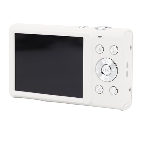 Digitalkamera, Kamera mit Autofokus-Funktion, 2,8-Zoll-IPS-HD-Bildschirm, Digitalkamera für Fotografie (White) von ZJchao