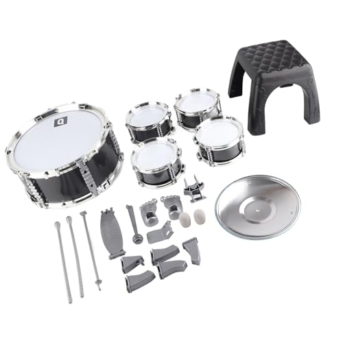 Trommel Set Pädagogisches Musik Instrument Baby Boy Spielzeug Kreative Rhythmus Spiel Koordination Vorschule Schwarz (586-104 schwarz) von ZJchao