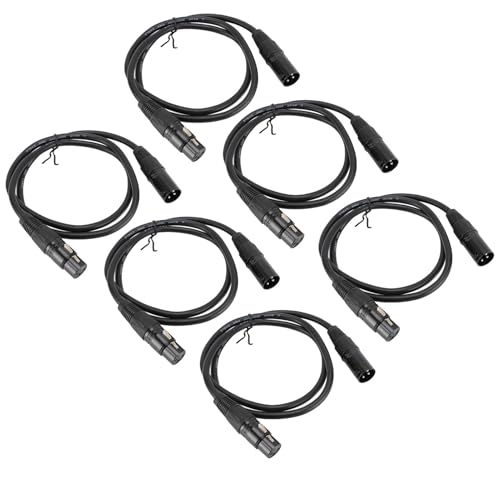 ZJchao XLR -Kabel 3.28ft, XLR -Mikrofonkabel 10pcs XLR Männlich Bis Weibliches Bühnensignal -Kabel XLR -Kabel 3.28ft für Schallausrüstung und Beleuchtungssysteme von ZJchao