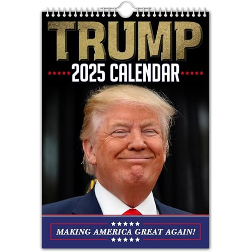 Trump-Kalender 2025, ikonisches Präsidentschaftsdesign, Trump-Merchandise-Artikel, Kalender 2025, Wandkalender, 12 Monate, lustige Donald Trump-Geschenke für Männer und Frauen von ZKSHDIW