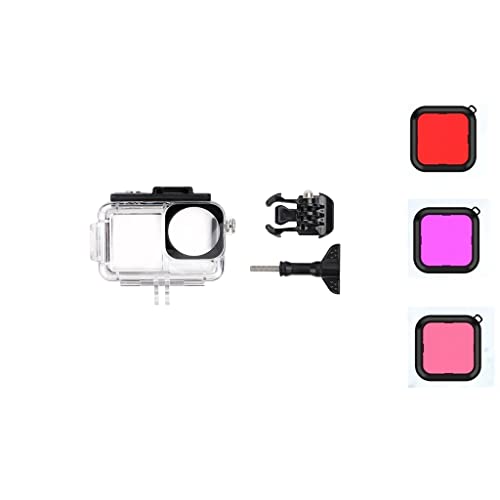 45 m wasserdichtes Gehäuse mit 3 Farbfiltern, passend für DJI OSMO Action 3 Kamera, tragbar, schützend, wasserdicht, Tauchgehäuse von ZLiT