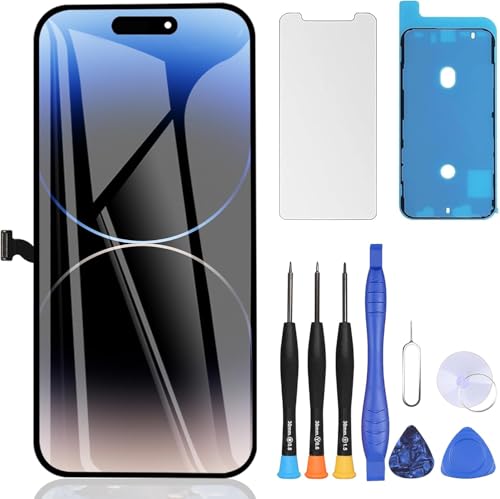 ZOETEC Display für iPhone 14 Pro Bildschirm Ersatz 6,1 Zoll LCD Full HD Retina COF 3D Touchscreen Digitizer Montage mit Reparaturwerkzeugen, wasserdichter Klebstoff, gehärtetes Glas ZOETEC Display für iPhone 14 Pro Bildschirm Ersatz 6,1 Zoll LCD Full HD Retina COF 3D Touchscreen Digitizer Montage mit Reparaturwerkzeugen, wasserdichter Klebstoff, gehärtetes Glas von ZOETEC