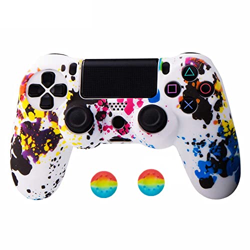 ZOMTOP Silikon-Schutzhülle für Sony PS4/Slim/Pro Dualshock 4 Controller mit Daumengriffen, Camouflage, 2 Stück von ZOMTOP