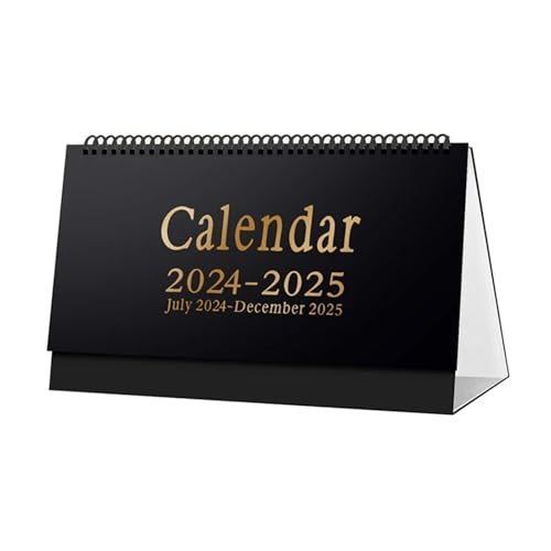 Tischkalender 2024–2025 – Stehender Klappkalender, 18 Monate akademisches Jahr, Juli 2024 bis Dezember 2025, Tischkalender(A5) von ZONABSQQ