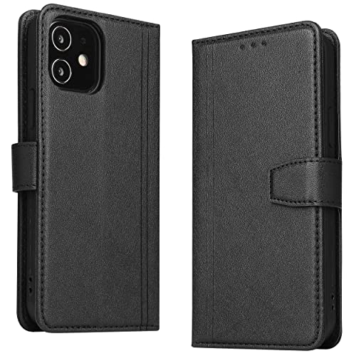 ZRANTU Handyhülle für iPhone 11 Hülle RFID Schutz Leder Handytasche Klapphülle, iPhone 11 Flip Case mit Kartenfach Schutzhülle, lederhülle Tasche Etui für iPhone 11 (Schwarz) von ZRANTU