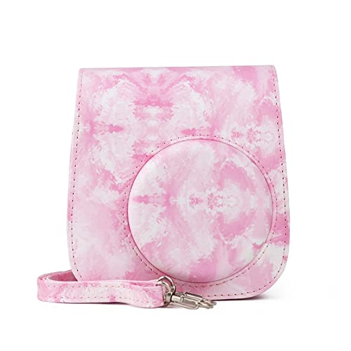 ZRTRUKPKQ Kamera Schutzabdeckung Handtasche Pflanze Blumenfarbdruck Pu. Leder Retro Fit for Fuji Fit for Instax Fit for Polaroid Mini 11 8 9 Mini11 Schutzhülle für Kamera(A) von ZRTRUKPKQ