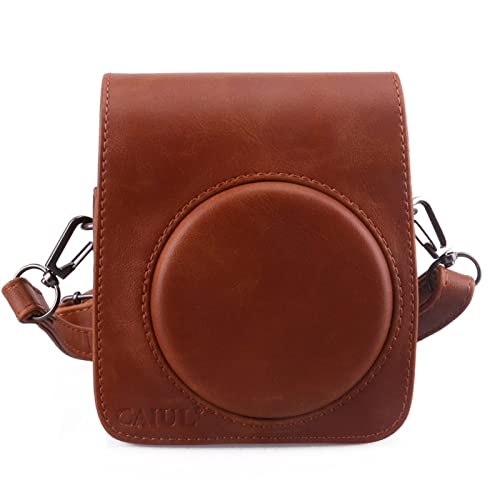 ZRTRUKPKQ Kamera Tasche Pu. Leder-Schultergurt-Kamerasack PVC Schutzhülle fit for Fujifilm Fit for Instax Mini 90 Neo Classic Schutzhülle für Kamera(Mini 90 Brown) von ZRTRUKPKQ