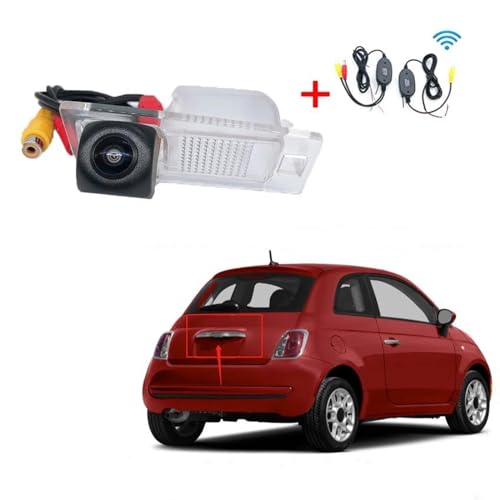 Rückfahrkamera Set Auto Rückansicht Kamera Für FIAT Für 500 500C 500S Für Abarth 2007~2018 CCD Full HD Nachtsicht Wasserdicht RCA Wasserdicht(Camera Filters) von ZSKSJHSJ