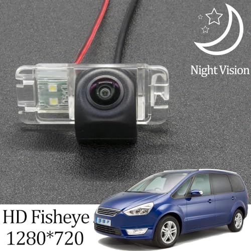 Rückfahrkamera Set HD 1280 * 720 Fisheye Rückansicht Kamera Für Ford Für Galaxy Für MK3 2006-2014 Auto Fahrzeug Kamera Wasserdicht(Package 3) von ZSKSJHSJ