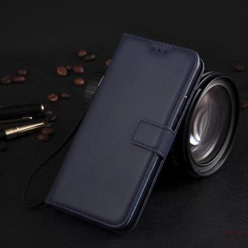 ZSUFCBF Brieftaschen-Flip-Lederhülle für Redmi Note 6 6A 7 7A 8 8A 9 9A 9C 9T 8T 10 10S 11 11S Pro Buchkarte Weiche Telefonrückseite, Dunkelblau, Für Redmi Note 9S von ZSUFCBF