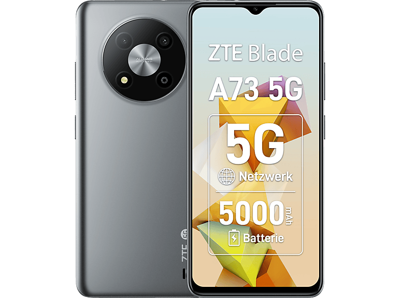 ZTE Blade A73 5G, 4 GB + Dynamic RAM 128 Grau Dual SIM ZTE Blade A73 5G, 4 GB + Dynamic RAM 128 Grau Dual SIM von ZTE