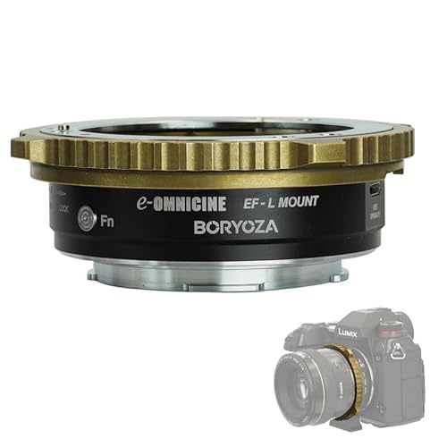 BORYOZA EF-L Objektivadapter AF Kompatibel mit Canon EF/EF-S Objektiv für Leica L-Mount Kamera SL2/Lumix S1 S1H S5/Sigma FP L, elektronischer Autofokusadapter, Nahtloser Autofokus. von ZTIANFOTO