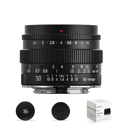 SGimage 50mm F1.4-Objektiv APS-C MF Festbrennweite mit großer Blende für Kameras mit L-Mount | Ideal für Porträtfotografie, leichtes Gewicht von 249g von ZTIANFOTO