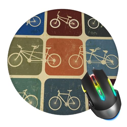 Fahrrad-Mauspad, Mauspad für den Schreibtisch, genähter Rand, Mauspad mit rutschfester Gummiunterseite, Gaming-Mauspad für Computer, Laptop, Heimbüro von ZUIDSYI